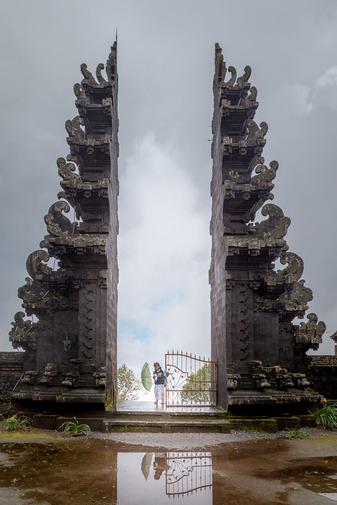 Pura Pasar Agung entrance gates after the rain